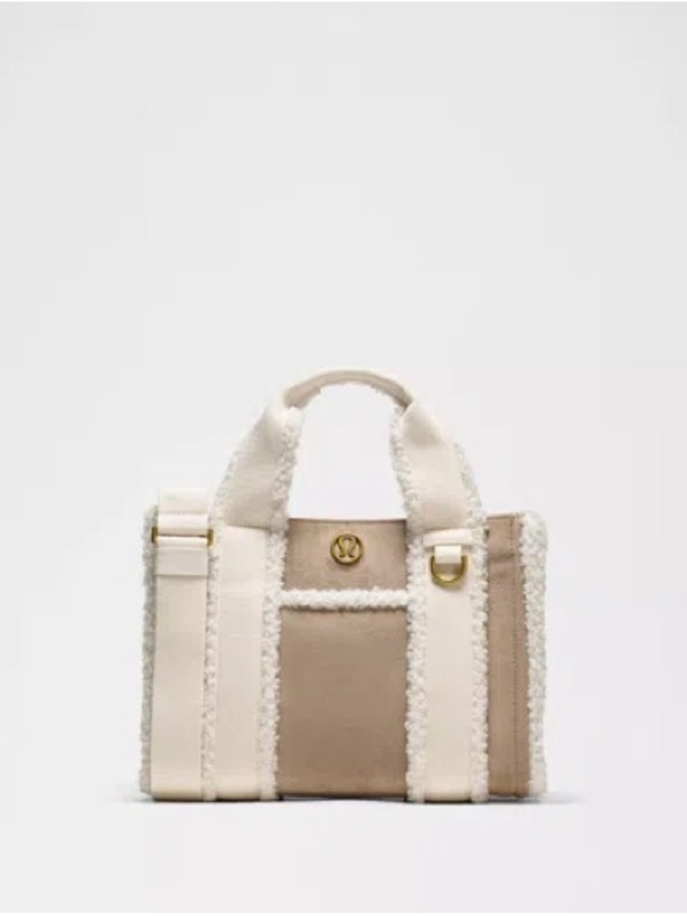 NWT Lululemon Boxy Tote Mini Faux Shearling Trims 4.5L